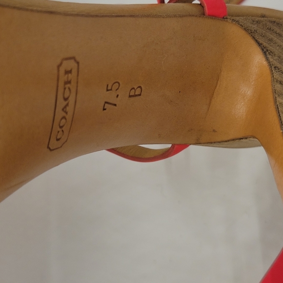 Coach Lana Heels Neon Pink Sz 7.5 - Picture 4 of 4